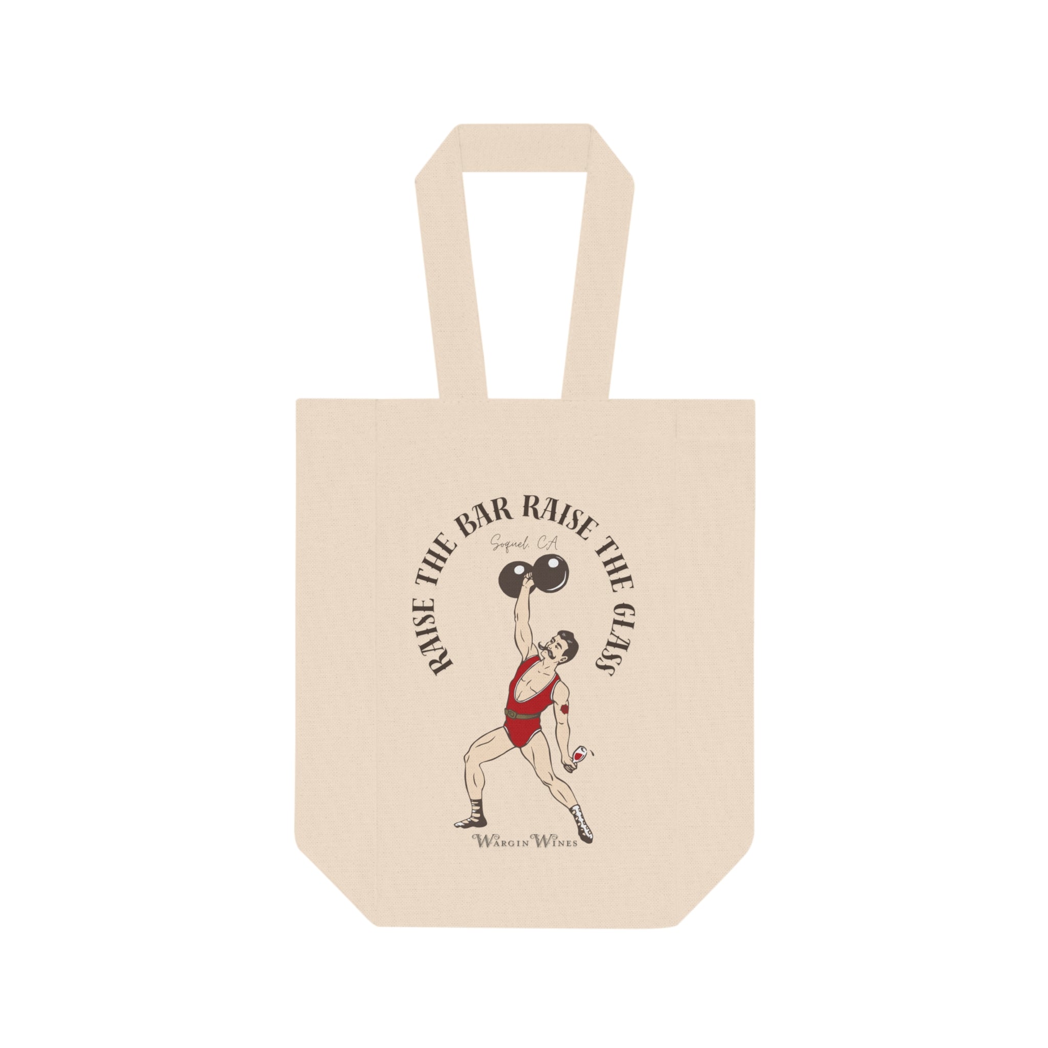 Wine Tote Bag - Strong Man Wine - Soquel