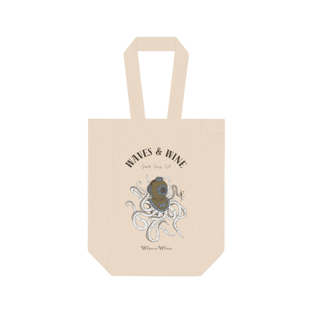Wine Tote Bag - Waves & Wine Octopus