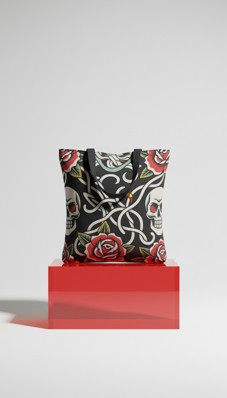 Tattooed Party Cotton Tote Bag